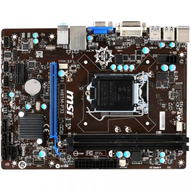 Placa de baza MSI H81M-P33, 2*DDR3, PCIE 2.0, 4*SATA, VGA, DVI, Socket 1150